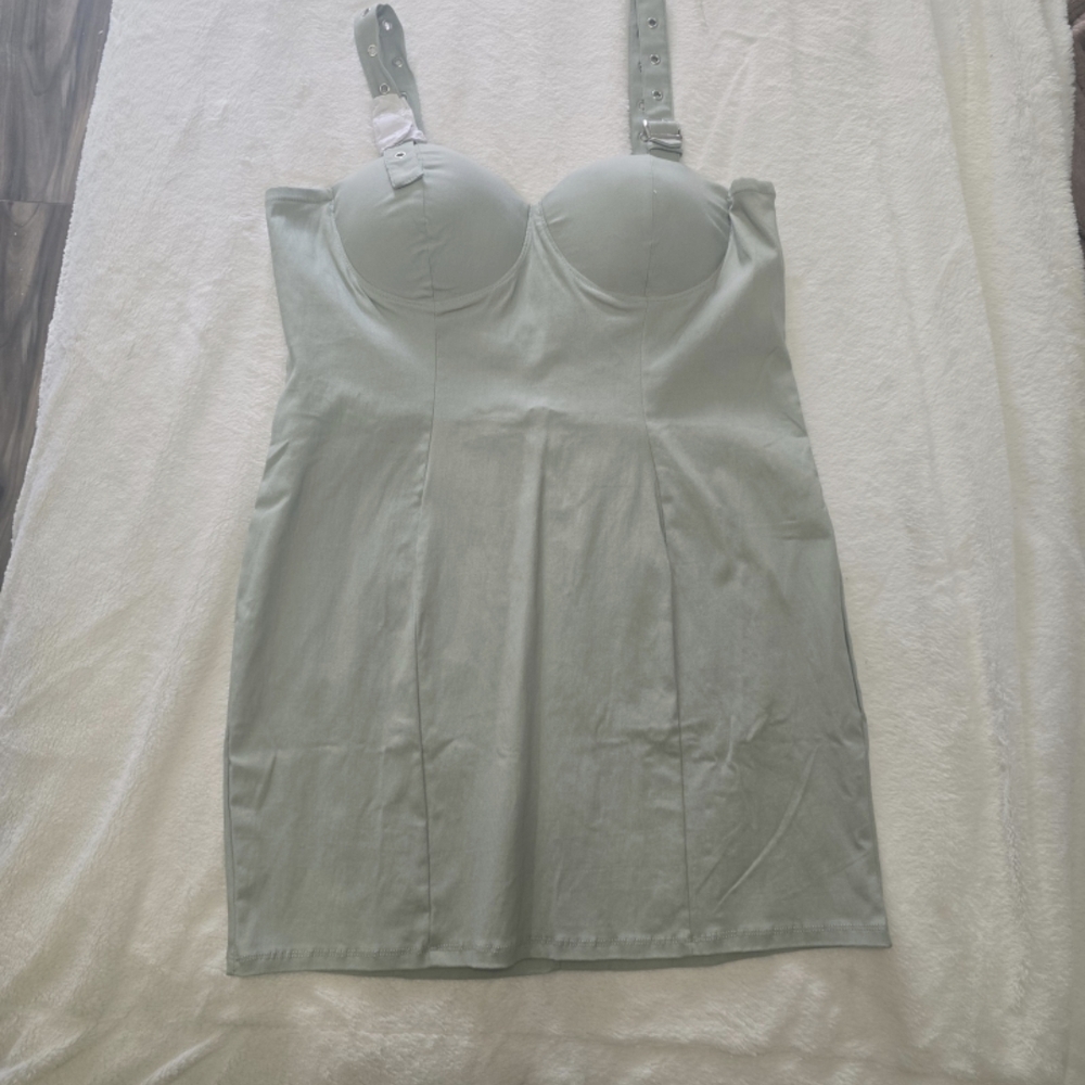 Women's Light Sage Bustier Slip Dress - Intimates